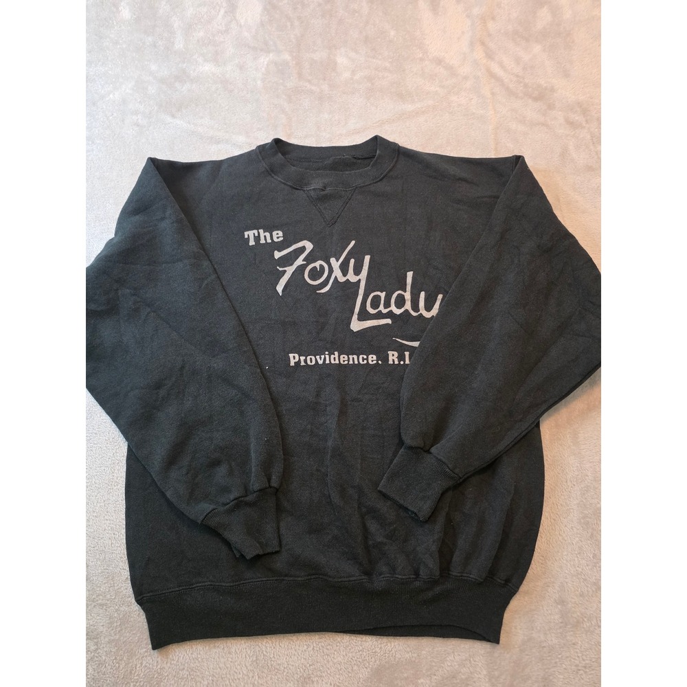 Vintage The Foxy Lady Sweatshirt Mens M Black One Night Stand View 2